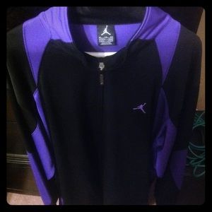 2xl black and purple full zip Jordan jacket